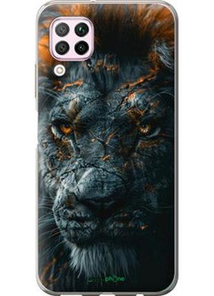 Чехол на huawei nova 6se пламенный лев "6153t-1823-2448"