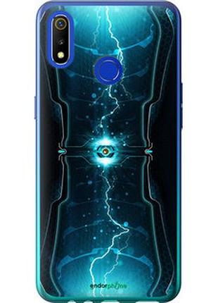 Чехол на realme 3 молнии в цилиндре "120u-1869-2448"