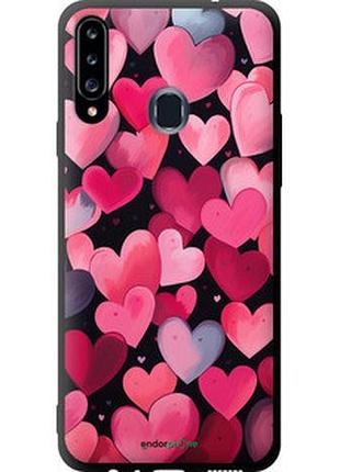 Чехол на samsung galaxy a20s a207f сердечки 4 "5662b-1775-2448"