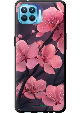 Чохол на oppo reno 4 lite пурпурова сакура "6075b-2099-2448"