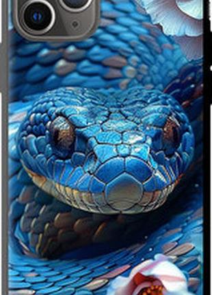 Чехол на iphone 11 pro blue snake "6079b-1788-2448"
