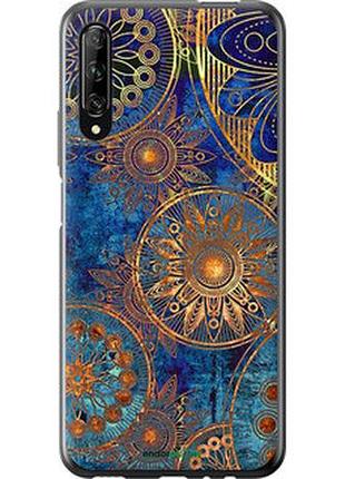 Чехол на huawei p smart pro золотой узор "678u-1906-2448"