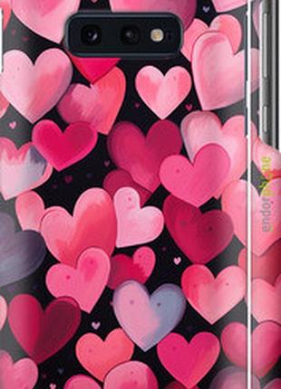 Чехол на samsung galaxy s10e сердечки 4 "5662m-1646-2448"