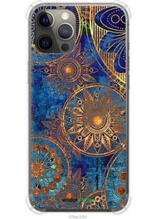 Чехол на iphone 12 pro max золотой узор "678sp-2054-2448"