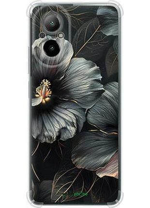 Чохол на realme c67 4g чорні квіти "6031sp-3648-2448"