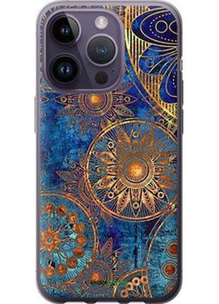 Чехол на iphone 14 pro золотой узор "678u-2646-2448"