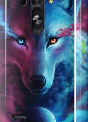 Чехол на lg g3s d724 арт-волк "3999m-93-2448"