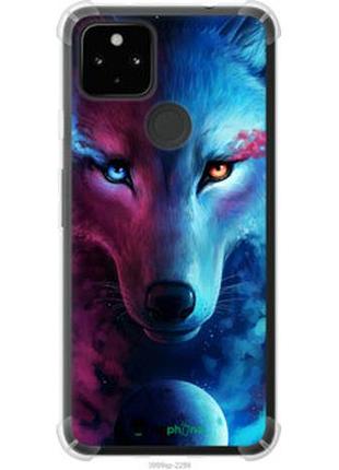 Чехол на google pixel 5a арт-волк "3999sp-2286-2448"