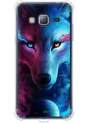 Чехол на samsung galaxy j3 duos (2016) j320h арт-волк "3999sp-265-2448"