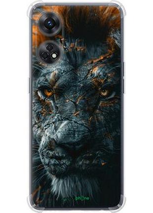 Чехол на oppo reno8 t пламенный лев "6153sp-2969-2448"