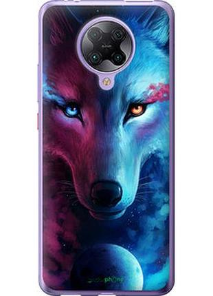 Чехол на xiaomi redmi k30 pro арт-волк "3999t-1899-2448"
