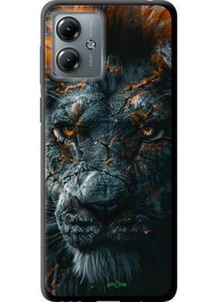Чехол на motorola moto g14 пламенный лев "6153b-3197-2448"