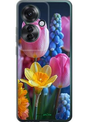 Чехол на oppo reno11 f весенние цветы "6058u-3671-2448"