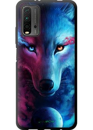 Чехол на xiaomi redmi 9t арт-волк "3999b-2257-2448"