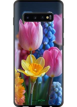 Чехол на samsung galaxy s10 plus весенние цветы "6058b-1649-2448"