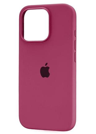 Чохол fiji silicone case для apple iphone 16 pro бампер накладка soft touch з мікрофіброю garnet