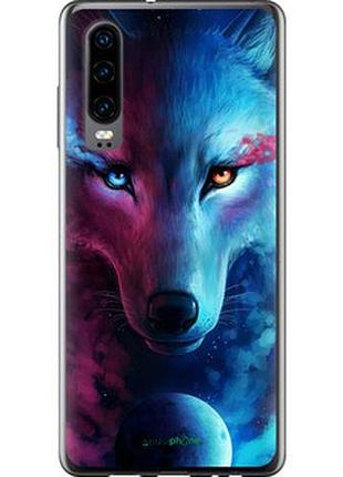 Чехол на huawei p30 арт-волк "3999u-1622-2448"