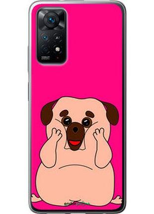 Чехол на xiaomi redmi note 11 весёлый мопс "4908u-2516-2448"