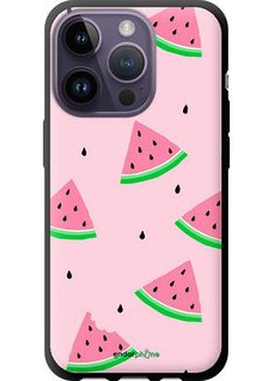 Чехол на iphone 14 pro розовый арбуз "4314b-2646-2448"