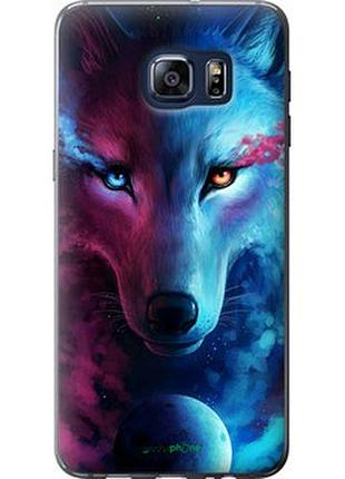 Чехол на samsung galaxy s6 edge plus g928 арт-волк "3999u-189-2448"