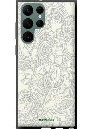 Чехол на samsung galaxy s22 ultra белое кружево "4383b-2500-2448"
