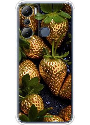 Чехол на infinix hot 20i золотая клубника "5637sp-2964-2448"