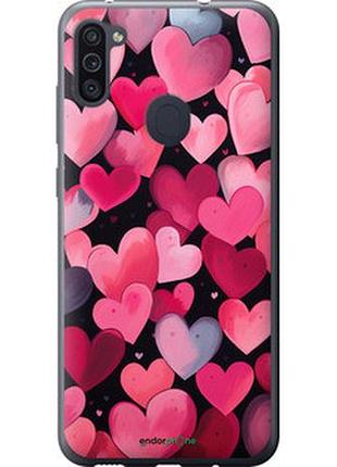 Чехол на samsung galaxy m11 m115f сердечки 4 "5662u-1905-2448"