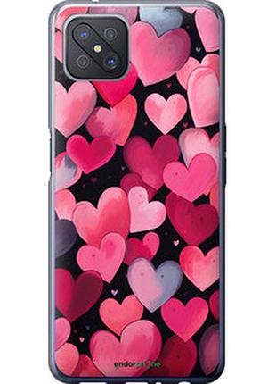 Чехол на oppo reno 4 z сердечки 4 "5662u-2278-2448"