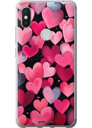 Чехол на xiaomi redmi s2 сердечки 4 "5662t-1494-2448"