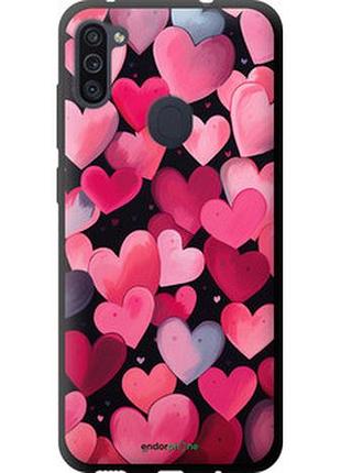 Чехол на samsung galaxy m11 m115f сердечки 4 "5662b-1905-2448"