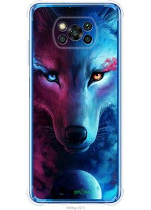 Чехол на xiaomi poco x3 pro арт-волк "3999sp-2938-2448"