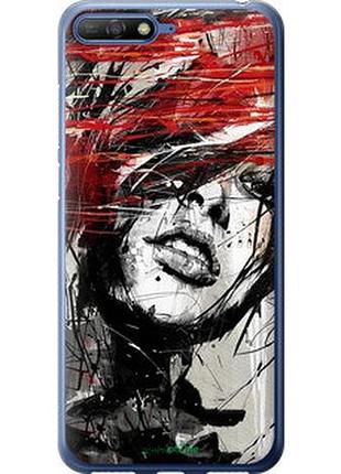 Чохол на huawei y6 2018 обличчя дівчини "1162t-1637-2448"