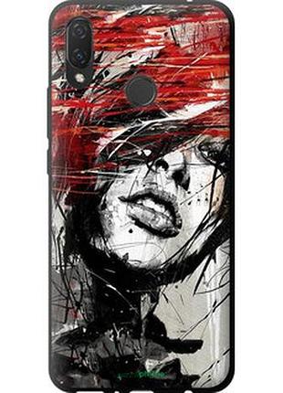 Чехол на huawei p smart plus лицо девушки "1162b-1555-2448"