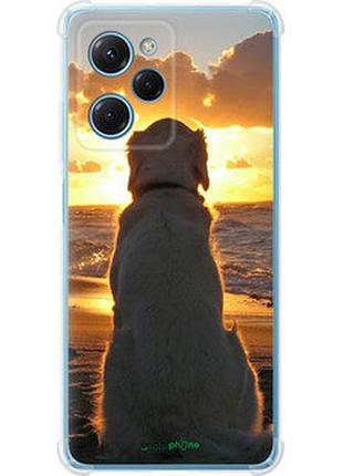Чехол на xiaomi redmi note 12 pro speed закат и собака "3966sp-3334-2448"