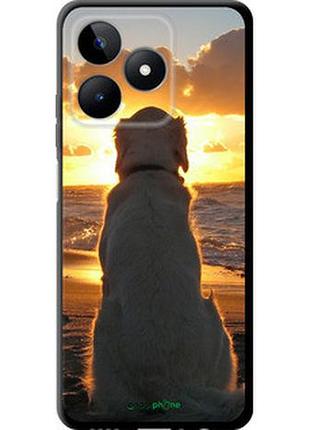 Чехол на realme c51 закат и собака "3966b-3467-2448"