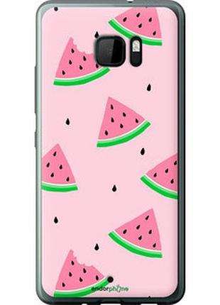 Чехол на htc u ultra розовый арбуз "4314u-833-2448"