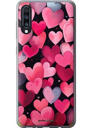 Чехол на samsung galaxy a70 2019 a705f сердечки 4 "5662u-1675-2448"