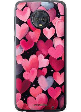 Чехол на motorola moto g6 plus сердечки 4 "5662u-976-2448"