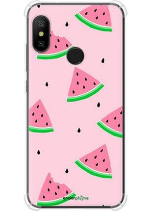 Чехол на xiaomi mi a2 lite розовый арбуз "4314sp-1522-2448"