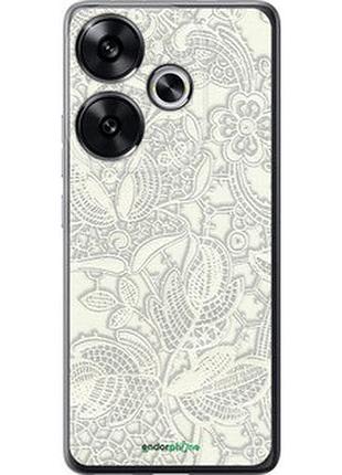 Чехол на xiaomi redmi turbo 3 5g белое кружево "4383u-3802-2448"