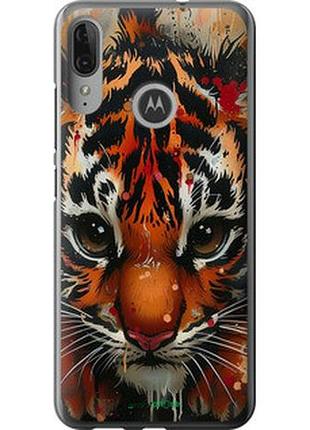Чехол на motorola moto e6 plus mini tiger "6052u-1780-2448"