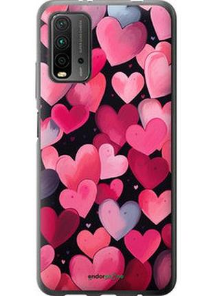 Чехол на xiaomi redmi 9t сердечки 4 "5662t-2257-2448"
