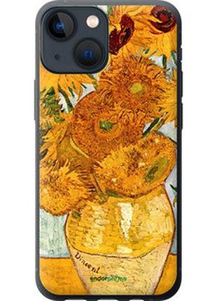 Чехол на iphone 13 mini винсент ван гог. подсолнухи "162t-2373-2448"