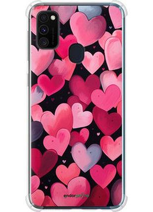 Чехол на samsung galaxy m21 m215f сердечки 4 "5662sp-2016-2448"