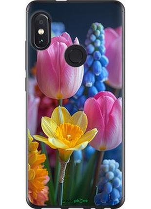 Чохол на xiaomi redmi note 5 pro весняні квіти "6058t-1353-2448"