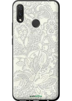 Чехол на huawei p smart plus белое кружево "4383b-1555-2448"