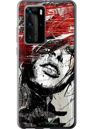 Чехол на huawei p40 pro лицо девушки "1162t-1839-2448"