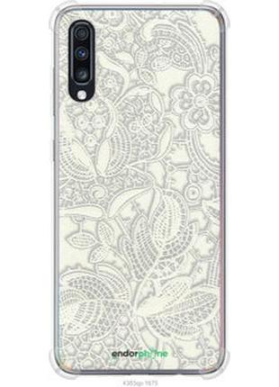 Чехол на samsung galaxy a70 2019 a705f белое кружево "4383sp-1675-2448"