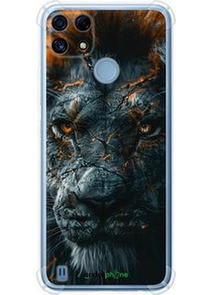 Чехол на realme c21 пламенный лев "6153sp-2321-2448"