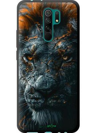 Чехол на xiaomi redmi 9 пламенный лев "6153b-2019-2448"